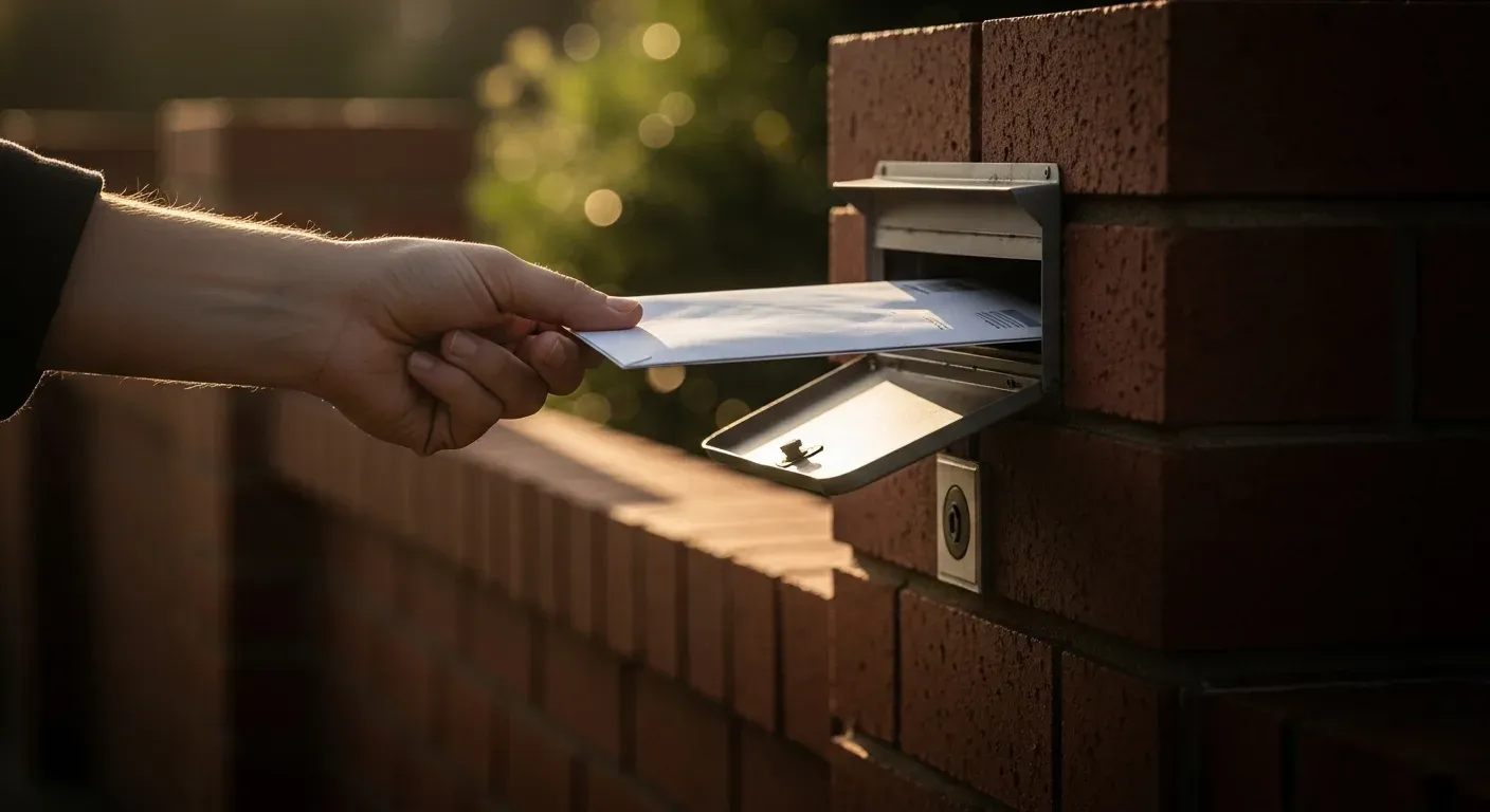 Director penalty notice letter being delivered to a mailbox