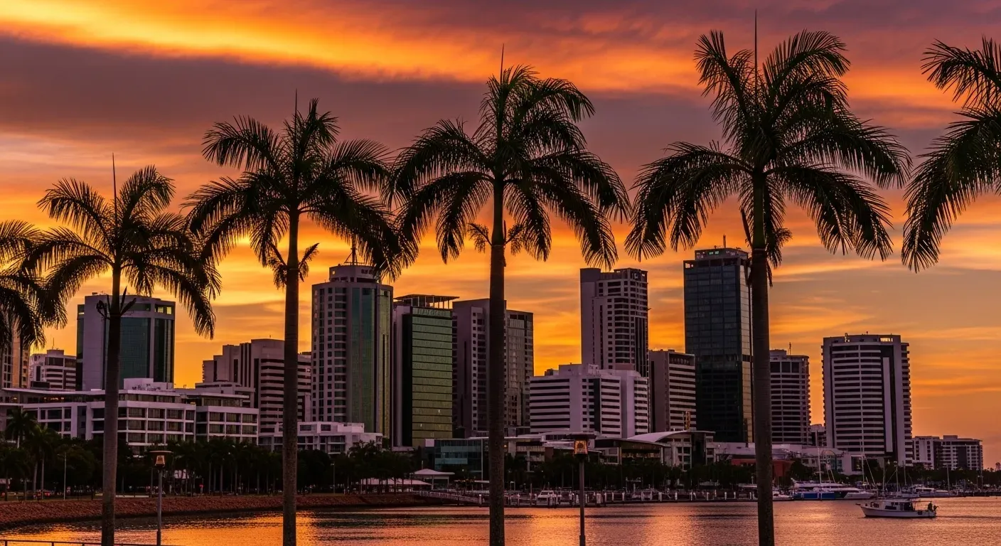 Northern Territory business district and skyline representing small business restructuring in the NT
