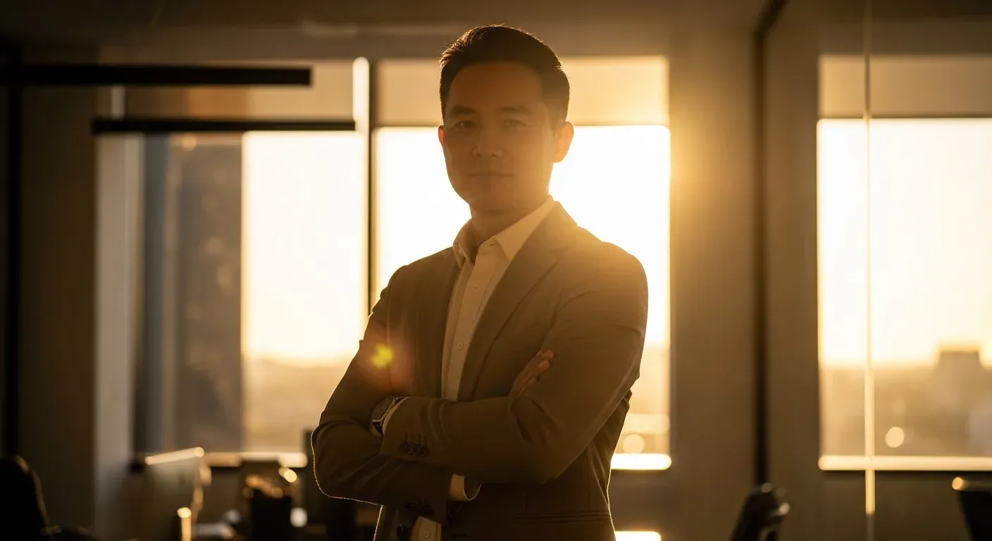 Business director reviewing restructuring strategy with legal documents