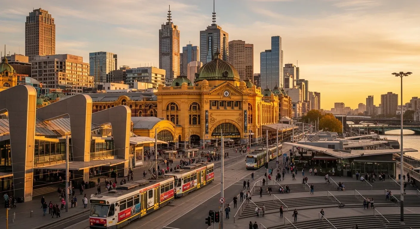 Melbourne skyline and Victorian business district representing SBR in Victoria