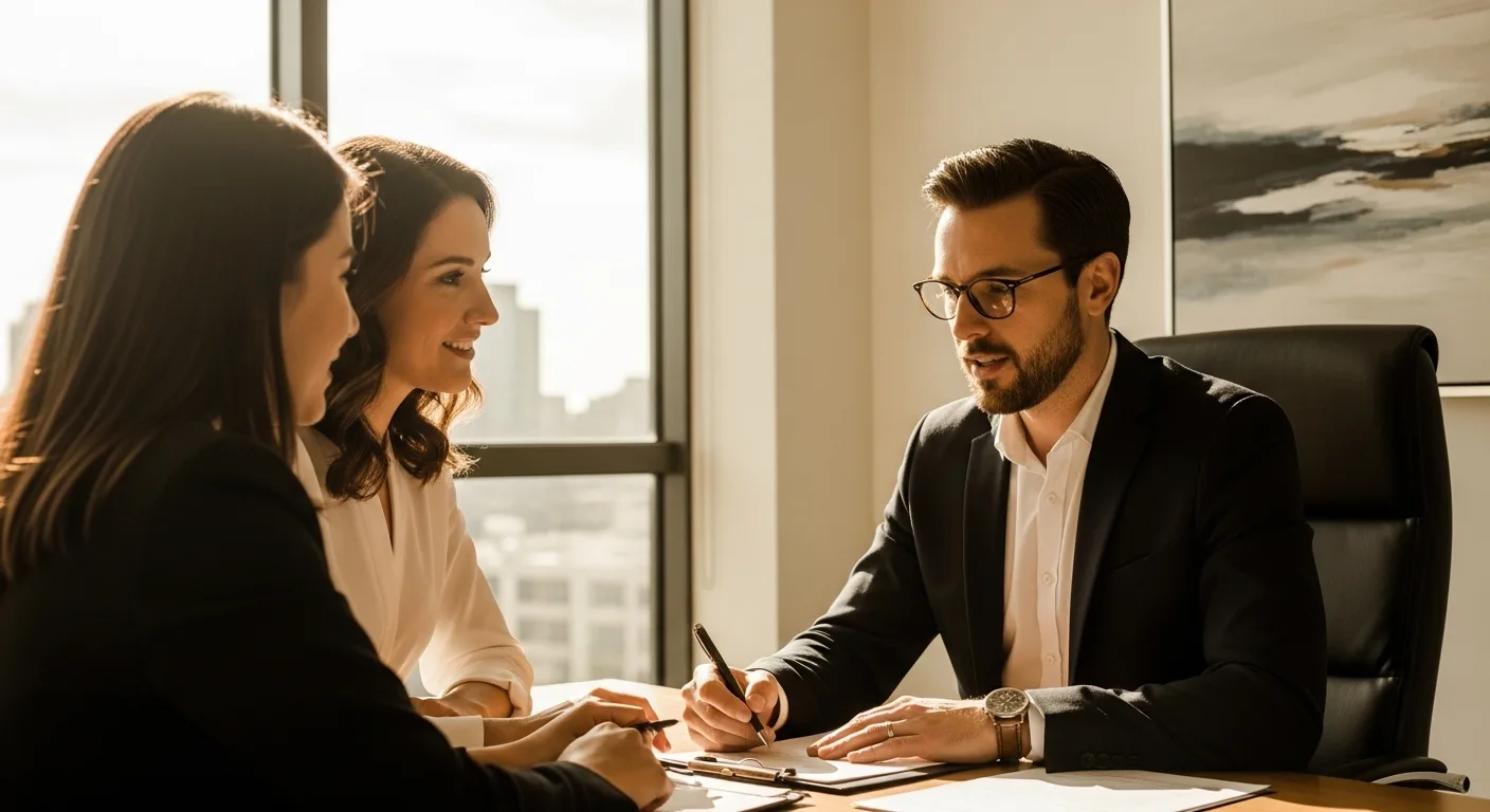 Adviser explaining safe harbour protection and restructuring steps