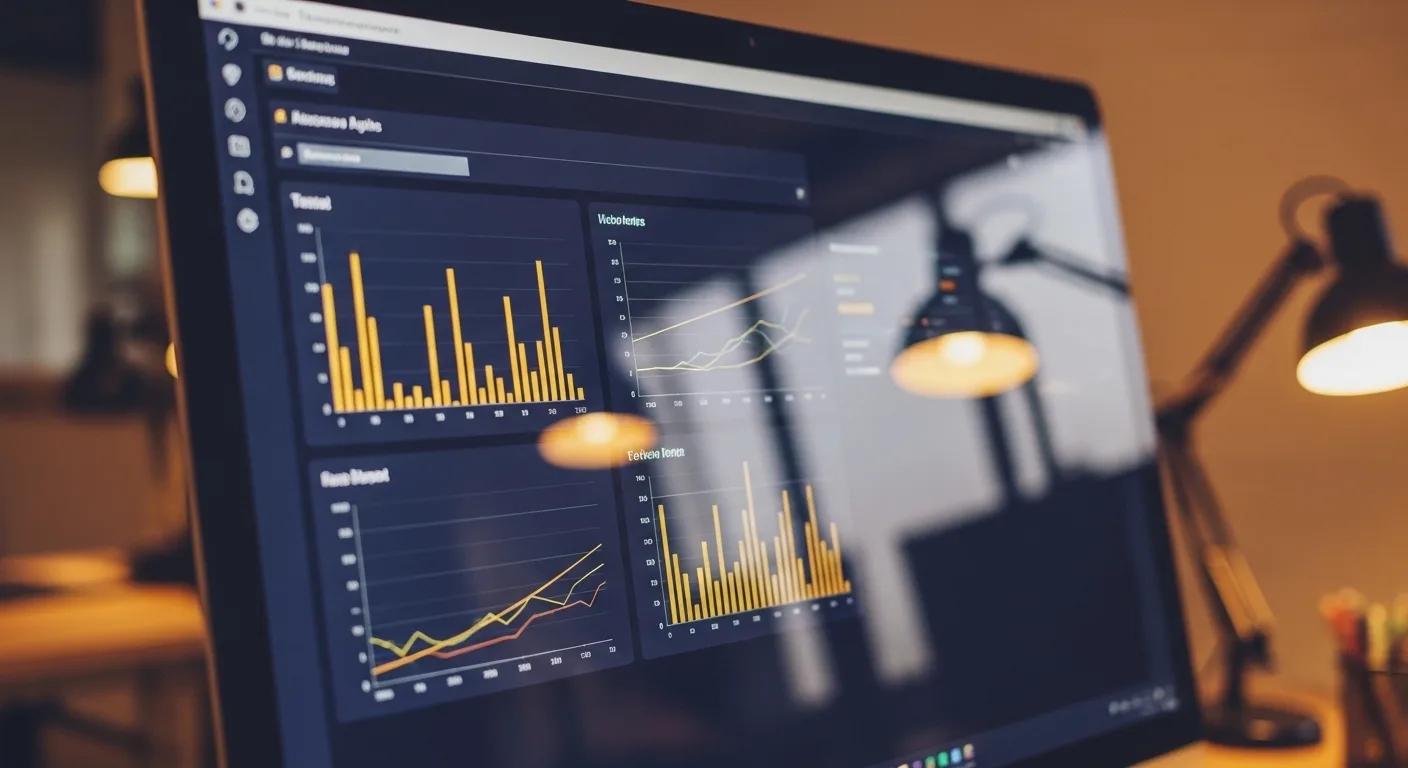Business analyst presenting growth charts and restructuring data